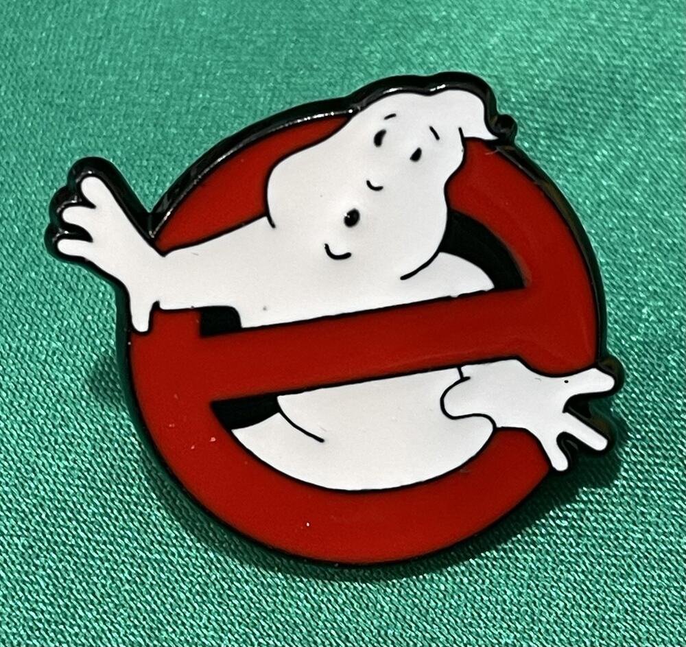 NWOT Ghostbusters Brooch Lapel Pin Enamel Red White Ghost TV & Movie Collectible